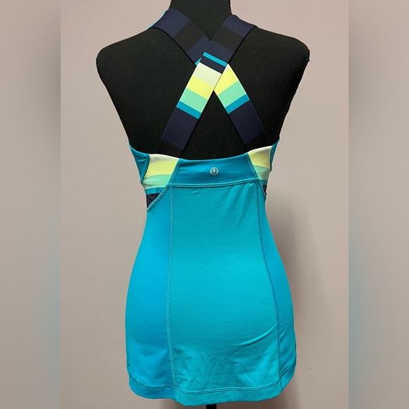 NEW Lululemon BLUE Tank HALTER Cross BACK 6 Women - Picture 2 of 6